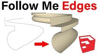 Follow Me Edges in SketchUp