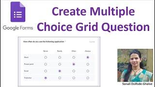 How to Create Multiple Choice Grid Question in Google Forms