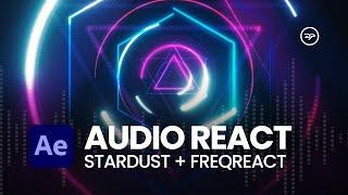 Neon Audio Visualizer using FreqReact and Stardust! (After Effects Tutorial)