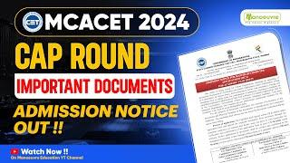 MCACET 2024 CAP Round Registration Started | Important Documents | Latest Update