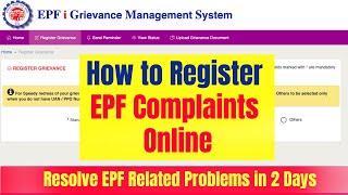 EPF Grievance/Complaint Registration Process