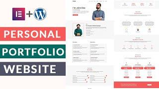 How to make a Portfolio WordPress Website with Elementor Free 2025