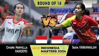 Chiara Marvella Handoyo vs Tasya Farahnailah Indonesia Masters II 2024 Badminton | Round Of 16