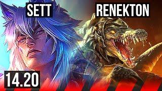 SETT vs RENEKTON (TOP) | Dominating | EUW Master | 14.20