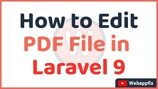 How to Write Text on Existing PDF File in Laravel | How to Edit PDF File in Laravel | PDF Edit