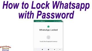 How to Lock Whatsapp with Password ! How to Set Pin on Whatsapp