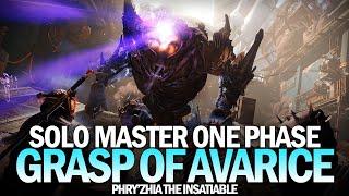 Solo Master One Phase Grasp of Avarice Dungeon Boss (Phry'zhia the Insatiable) [Destiny 2]