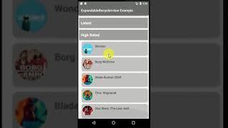 Expandable Recyclerview Android example