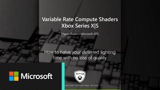 Variable Rate Compute Shaders - Halving Deferred Lighting Time