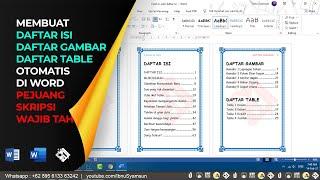 Cara Membuat Daftar Isi Makalah & Skripsi Secara Otomatis | daftar gambar | daftar table di word