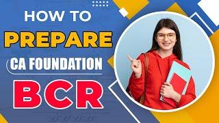 How to Prepare CA Foundation BCR | Important Tips For CA Foundation Dec 2022 Students #shorts