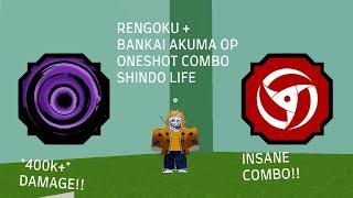 RENGOKU + BANKAI AKUMA OP ONESHOT COMBO | Shindo Life Roblox