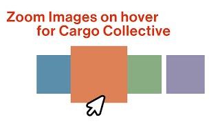 Zoom Images on hover for Cargo Collective website