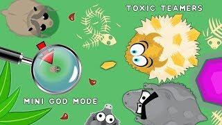 Mini GOD MODE BIG GOAT Takes REVENGE on TOXIC TEAMERS of MOPE.IO