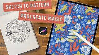 Procreate Magic: Turn Your Sketch into a Seamless Pattern!