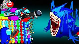 어몽어스 | Among Us Vs SONIC TAPES Characters - Sonic 3 | Funny Among Us Animation