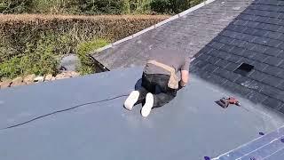 6 months old EPDM roof removed. This video got the house owner there money back from the builder.