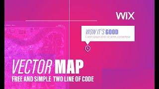 How to use vector map on wix webstie only Html css and Js
