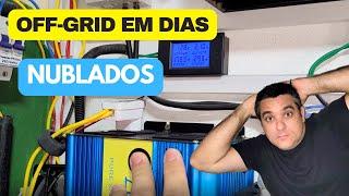 Energia Solar Off-Grid em dias Nublados, Liga tudo Gerando muita Corrente Forno e Ar Condicionado!