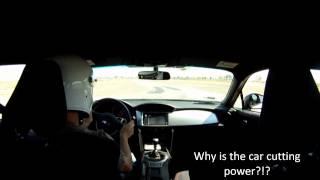 BRZ cutting power after a corner...