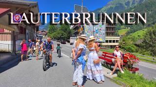 LAUTERBRUNNEN SCHWEIZ  Bummel in der schönste Dorf 4K HDR ` Starker Touristenverkehr