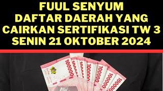 FUUL Senyum Hari ini Daftar Daerah yang cairkan Sertifikasi triwulan 3