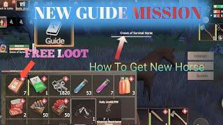 Last Day Rules Of Survival/ New Guide mission/How To Get New Horse/FREE LOOT/Last Island Of Survival