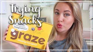 IS GRAZE BOX WORTH THE MONEY? COME TASTE GRAZE SNACKS WITH ME-HEALTHY PROTEIN FLAPJACKS- LOTTE ROACH