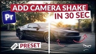 How to add CAMERA SHAKE/HANDHELD MOVEMENT | Premiere Pro (2023)