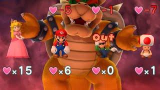 Mario Party 10 - Peach vs Mario vs Luigi vs Toad vs Bowser - Mushroom Park