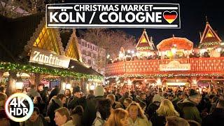  Köln / Cologne, Germany Christmas Markets Walk 20244K HDR Walking Tour