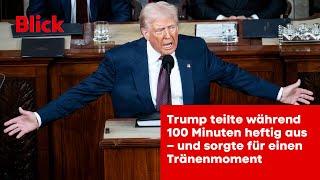 Donald Trump teilte während 100 Minuten heftig aus – und sorgte für einen Tränenmoment