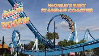 Pipeline Review, SeaWorld Orlando Bolliger & Mabillard Surf Coaster | World's Best Stand-Up Coaster