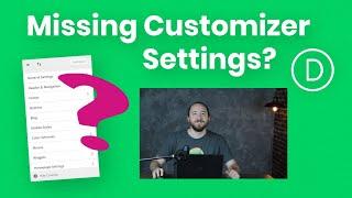 Where Are The Missing Divi Customizer Settings?