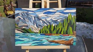 Create With Me - Work In Progress Mixed Media Moraine Lake