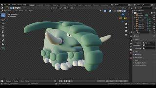 Donphan from pokemon in blender #shorts