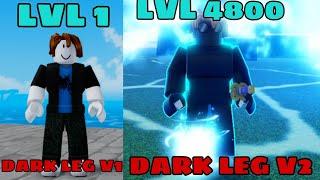 Noob Uses DARK LEG V1 V2 ( Fighting Styles ) I Reached Level Max In King Legacy