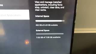 Toshiba Fire TV storage is full with barely anything installed