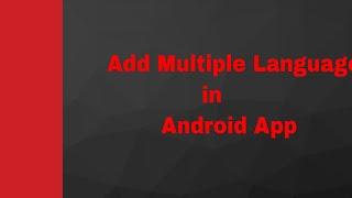 How to make Android App to support multiple languages:Kotlin tutorial