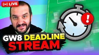 FPL DEADLINE STREAM GAMEWEEK 8 | Fantasy Premier League Tips 2024/25