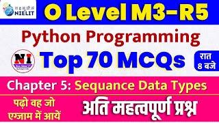 Python Live Class 2024 | Sequence Data Types MCQs | m3r5 python mcq Question and Answers