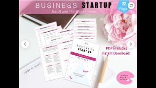 Startup Business Planner/Best Startup Worksheet/Instant Download!