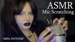  Fast and Aggressive ASMR | Bare & Foam Mic Scratching, Pumping and Gripping w/ Long Nails 