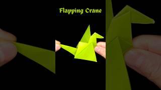 Easy Origami Flapping Crane. How To Make Flapping Bird  #origami #origamitutorial #flappingbird