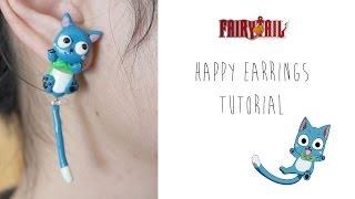 DIY Happy Fake Gauge Earrings Polymer Clay Tutorial | Fairy Tail