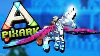 CRAZY Fast Pegasus Taming and Raiding ICE Fortresses! - PixArk Gameplay - Best Pixark Creature