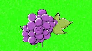 Green Screen Animasi Bergerak Buah Anggur/ Grapes GreenScreen Animated Nocopyright