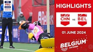 FIH Hockey Pro League 2023/24 Highlights - China vs Belgium (W) | Match 2