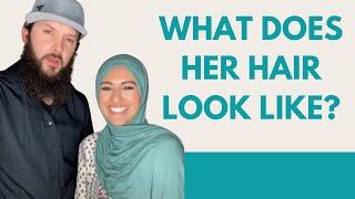 What does her HAIR look like under her HIJAB? #shorts