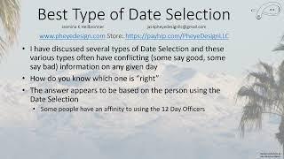 Which Date Selection method is best?